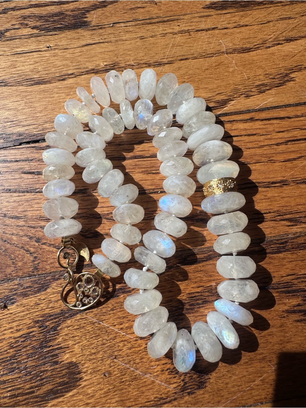 Coomi Moonstone Necklace with Gold Accents